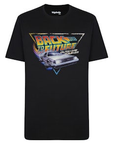 Bigdude Offizielles „Zurück in die Zukunft“-Print-T-Shirt in Schwarz